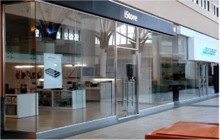 Toughened glass shop fronts